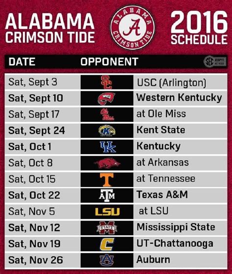 alabama crimson tide home games